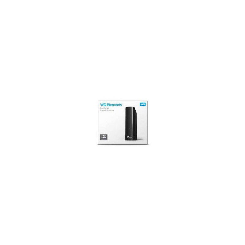 DISCO DURO EXTERNO WD ELEMENTS 12TB 3.5 ESCRITORIO USB3.0 NEGRO WINDOWS WDBWLG0120HBK-NESN