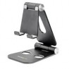 SOPORTE DE ESCRITORIO PARA CELULAR Y TABLET - MULTI ANGULO - PLEGABLE - PORTATIL - EN ALUMINIO Y DE COLOR NEGRO USPTLSTNDB - STA