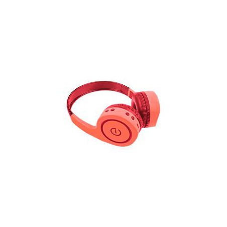 AUDÍFONOS ON-EAR INALAMBRICOS MANOS LIBRES CON BT FM SD 3.5MM EASY LINE BY PERFECT CHOICE CORAL