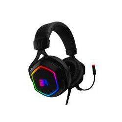 AUDIFONOS GAMER BALAM RUSH HESIX HS760 / ALAMBRICOS / DIADEMA INMERSIVA / USB / MICROFONO FLEXIBLE DESMONTABLE / ILUMINACION RGB