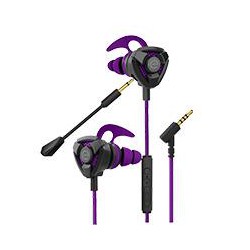 AUDIFONO PARA JUEGO CON MICROFONO DESMONTABLE GAMER EASY LINE BY PERFECT CHOICE MORADO/NEGRO