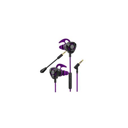 AUDIFONO PARA JUEGO CON MICROFONO DESMONTABLE GAMER EASY LINE BY PERFECT CHOICE MORADO/NEGRO