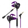 AUDIFONO PARA JUEGO CON MICROFONO DESMONTABLE GAMER EASY LINE BY PERFECT CHOICE MORADO/NEGRO