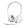 AUDIFONOS CON MICROFONO TIPO DIADEMA LOGITECH H390 COLOR OFF WHITE ALAMBRICOS CON CONECTOR USB CONTROL DE AUDIO INTEGRADO EN EL 