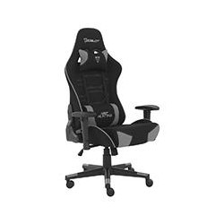 SILLA GAMER DE TELA OCELOT/ COLOR NEGRO CON GRIS / BASE REFORZADA DE NYLON/ DESCANSA BRAZOS AJUSTABLES / ANGULO DE INCLINACION 1