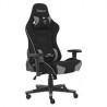 SILLA GAMER DE TELA OCELOT/ COLOR NEGRO CON GRIS / BASE REFORZADA DE NYLON/ DESCANSA BRAZOS AJUSTABLES / ANGULO DE INCLINACION 1