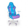 SILLA GAMER OCELOT/COLOR AZUL CON MORADO/DESCANSA BRAZOS AJUSTABLES/ RECLINABLE 90-155 GRADOS/ SOPORTA HASTA 150KG