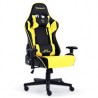 SILLA GAMER OCELOT/COLOR AMARILLA CON NEGRO/DESCANSA BRAZOS AJUSTABLES/ RECLINABLE 90-155 GRADOS/ SOPORTA HASTA 150KG