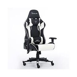 SILLA GAMER OCELOT/COLOR BLANCO CON NEGRO/DESCANSA BRAZOS AJUSTABLES/ RECLINABLE 90-155 GRADOS/ SOPORTA HASTA 150KG