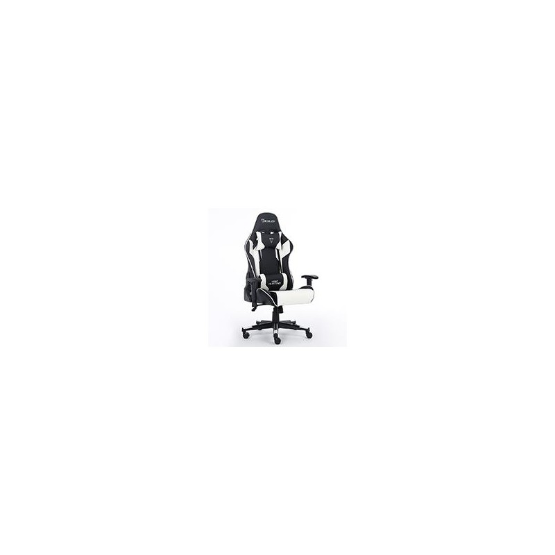 SILLA GAMER OCELOT/COLOR BLANCO CON NEGRO/DESCANSA BRAZOS AJUSTABLES/ RECLINABLE 90-155 GRADOS/ SOPORTA HASTA 150KG