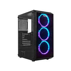 GABINETE GAMER. NEGRO/ OCELOT/ ATX/ PANEL FRONTAL Y LATERAL CRISTAL TEMPLADO/ 5 BAHIAS DE ALMACENAMIENTO/ ESPACIO PARA 8 VENTILA