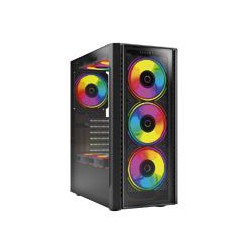 GABINETE GAMER BALAM RUSH DRAGONFLY CRYSTALGM745 / MEDIA TORRE / ATX, MICRO ATX, MINI ITX / VENTILADOR RGB / PANEL CRISTAL TEMPL