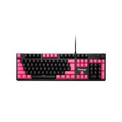 TECLADO MECANICO EXTENDIDO OCELOT/ALAMBRICO/ILUMINACION TIPO RGB CUBIERTA DE ABS/COLOR NEGRO CON ROSA/GAMER