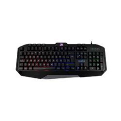 TECLADO GAMER BALAM RUSH GUNFIRE KG330 / ALAMBRICO USB / ILUMINACION LED / MULTIMEDIA / ESPAÑOL / 117 TECLAS / NEGRO / BR-929639