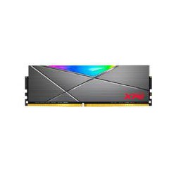 MEMORIA ADATA UDIMM DDR4 8GB PC4-28800 3600MHZ CL18 1.35V XPG SPECTRIX D50 RGB GRIS CON DISIPADOR PC/GAMER/ALTO RENDIMIENTO (AX4