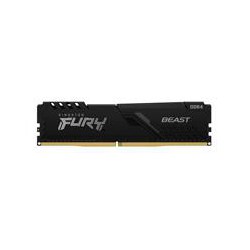 MEMORIA KINGSTON DIMM DDR4 16GB 3200MHZ FURY BEAST BLACK XMP CL16 288PIN 1.35V C/DISIPADOR DE CALOR P/PC/GAMER/ALTO RENDIMIENTO 