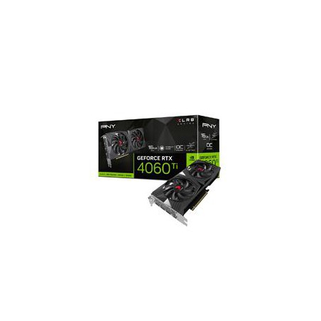 TARJETA DE VIDEO PNY GEFORCE RTX 4060 TI VERTO DUAL FAN OC XLR8/ 16GB GDDR6 / DP 1.4A / HDMI 2.1 / PCIE 4.0 X16 / GAMA ALTA / GA