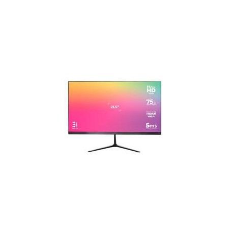 MONITOR ACTECK CAPTIVE VIVID SP215 / 21.5 PUL / PLANO / FULL HD / 75 HZ / 5 MS / VGA HDMI DC / NEGRO / AC-933858