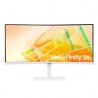 MONITOR LED SAMSUNG 34 PULGADAS,WIDESCREEN, WQHD 3,440 X 1,440, HDMI 1, D. PORT 1, 100HZ, 5MS, BLANCO, BOCINAS, CURVO, 1000R, TH