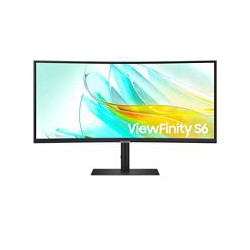 MONITOR LED SAMSUNG 34 PULGADAS,ULTRAWIDESCREEN, VIEWFINITY S6, WQHD 3440X1440, NEGRO, HDMI, USB TIPO C, D. PORT, CURVO, 1000R ,