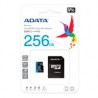 MEMORIA ADATA MICRO SDHC/SDXC 256GB UHS-I 100MB/25MB CLASE 10 V10 A1 C/ADAPTADOR (AUSDX256GUICL10A1-RA1)