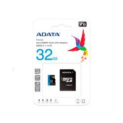 MEMORIA ADATA MICRO SDXC/SDHC 32GB UHS-I 100MB/25MB CLASE 10 V10 A1 C/ADAPTADOR (AUSDH32GUICL10A1-RA1)