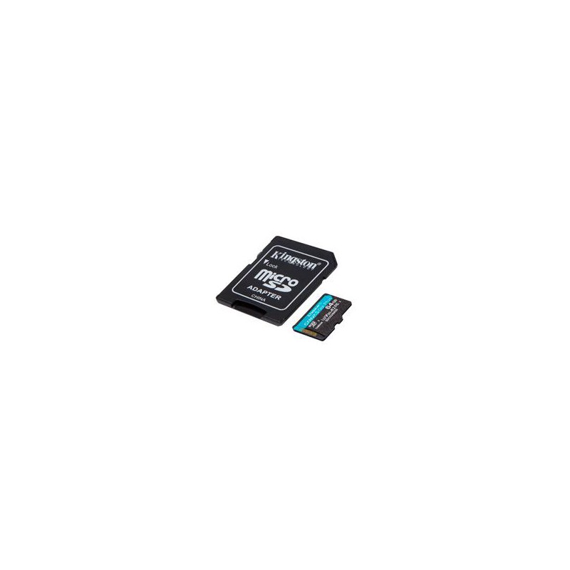 MEMORIA KINGSTON MICRO SDXC CANVAS GO PLUS 64GB UHS-I U3 V30 A2 CLASE 10 C/ADAPTADOR (SDCG3/64GB)