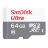 MEMORIA SANDISK MICRO SDXC 64GB ULTRA 100MB/S CLASE 10 C/ADAPTADOR SDSQUNR-064G-GN3MA