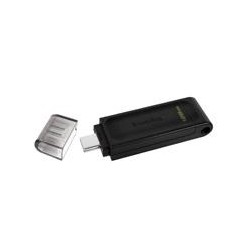 MEMORIA KINGSTON 128GB USB-C 3.2 GEN 1 ALTA VELOCIDAD / DATATRAVELER 70 NEGRO (DT70/128GB)