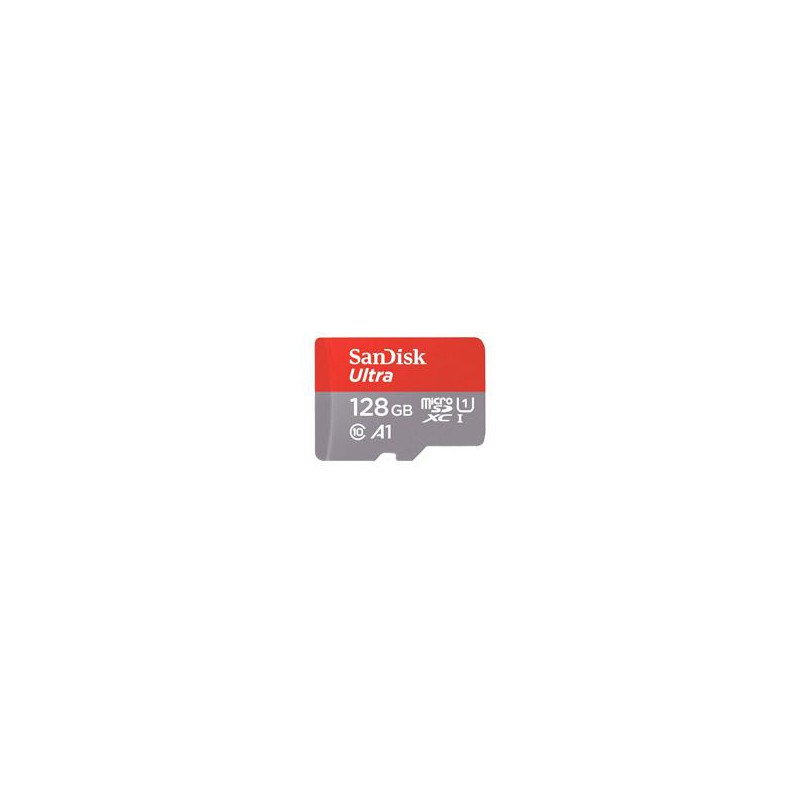 MEMORIA SANDISK MICRO SDXC 128GB ULTRA 140MB/S CLASE 10 C/ADAPTADOR SDSQUAB-128G-GN6MA