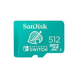 MEMORIA SANDISK MICRO SDXC 512GB NINTENDO SWITCH 100MB/S 4K U3 V30 SDSQXAO-512G-GNCZ