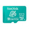 MEMORIA SANDISK MICRO SDXC 512GB NINTENDO SWITCH 100MB/S 4K U3 V30 SDSQXAO-512G-GNCZ