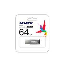 MEMORIA ADATA 64GB USB 2.0 UV250 METALICA (AUV250-64G-RBK)