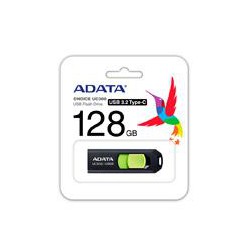 MEMORIA ADATA 128GB USB TIPO C UC300 RETRACTIL NEGRO VERDE (ACHO-UC300-128G-RBK/GN)