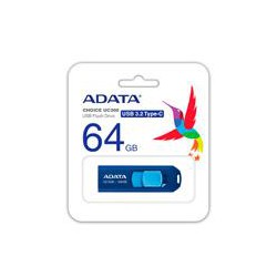 MEMORIA ADATA 64GB USB TIPO C UC300 RETRACTIL AZUL MARINO (ACHO-UC300-64G-RNB/BU)