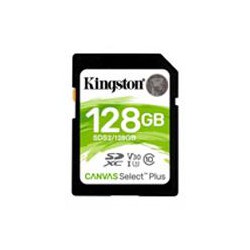 MEMORIA FLASH SD KINGSTON SDXC CANVAS SELECT 128GB 100R CL10 UHS-I V30(SDS2/128GB)