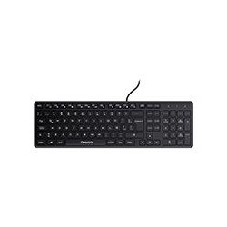 TECLADO ALAMBRICO QUARONI USB 104 TECLAS COLOR NEGRO