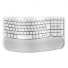 TECLADO LOGITECH WAVE KYES BLANCO INALAMBRICO ERGONOMICO EASY-SWITCH BLUETOOTH LOGI BOLT