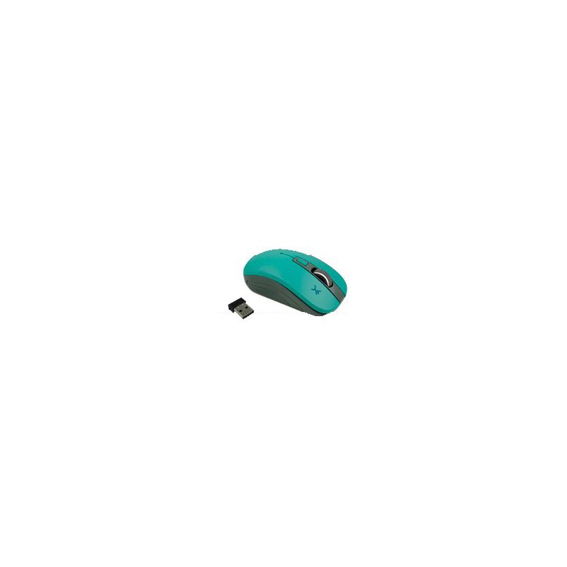 MOUSE OPTICO INALAMBRICO ESSENTIALS 800 A 1600 DPI PERFECT CHOICE TURQUESA