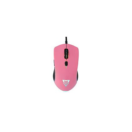 MOUSE OCELOT GAMING ALAMBRICO/ILUMINACION TIPO RGB/DPI 1000-1600-3000-6200/ COLOR ROSA MAGENTA CON NEGRO