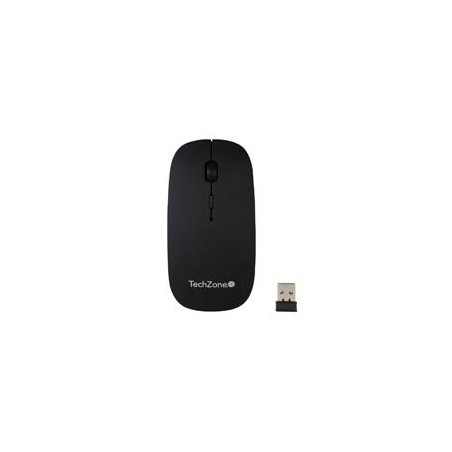 MOUSE TECHZONE TZ18MOUINAMP-NG RECARGABLE USB HASTA 1600 DPI NEGRO INCLUYE MOUSEPAD