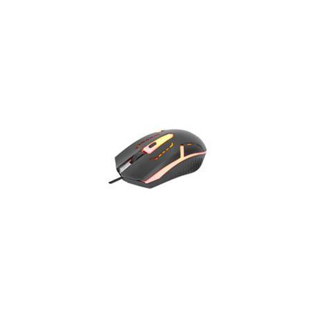 MOUSE,MANHATTAN,190206, OPTICO LUMINISCENTE RGB USB NEGRO