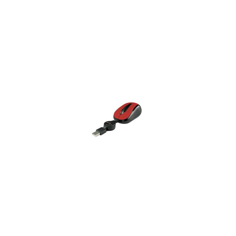 MINI MOUSE OPTICO RETRACTIL EASY LINE BY PERFECT CHOICE ROJO USB COMPATIB.CON WINDOWS XP,VISTA,7/MAC OS