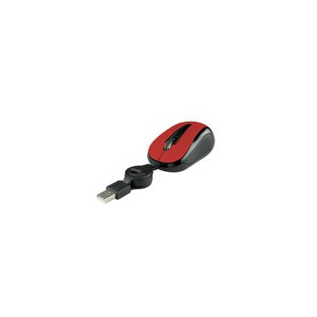 MINI MOUSE OPTICO RETRACTIL EASY LINE BY PERFECT CHOICE ROJO USB COMPATIB.CON WINDOWS XP,VISTA,7/MAC OS