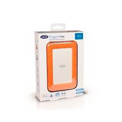 DISCO DURO EXTERNO LACIE RUGGED MINI 4TB 2.5 PORTATIL USB 3.0 NARANJA-PLATA WINDOWS MAC CONTRAGOLPES AGUA Y POLVO