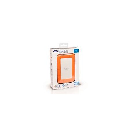 DISCO DURO EXTERNO LACIE RUGGED MINI 4TB 2.5 PORTATIL USB 3.0 NARANJA-PLATA WINDOWS MAC CONTRAGOLPES AGUA Y POLVO