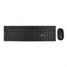 KIT INALÁMBRICO DUST SILENCIOSO TECLADO + MOUSE RESISTENTE A DERRAMES - NEGRO