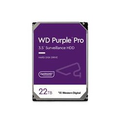 DISCO DURO INTERNO WD PURPLE PRO 22TB 3.5 ESCRITORIO SATA3 6GB/S 512MB 7200RPM 24X7 IA DVR NVR 1-16 BAHIAS 1-64 CAMARAS WD221PUR