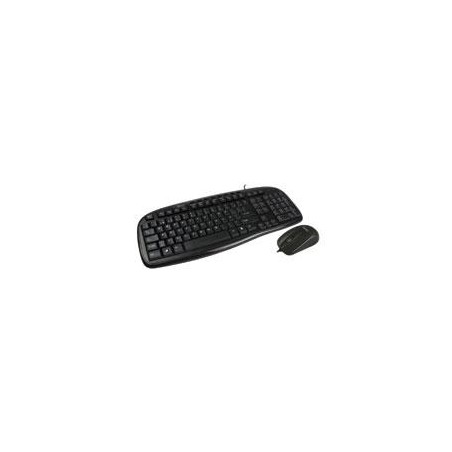 TECLADO Y MOUSE ALAMBRICO BALANCE EASY LINE BY PERFECT CHOICE NEGRO/USB- MOUSE IDEAL PARA USUARIOS DIESTROS Y ZURDOS