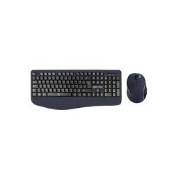 TECLADO Y MOUSE ERGONOMICO INALAMBRICO PERFECT CHOICE NEGRO